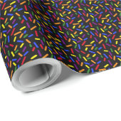 LGBT Rainbow Pride Flag Colorful Sprinkles Patroon Cadeaupapier (Rol Hoek)