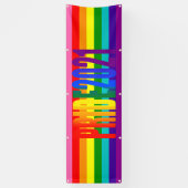 LGBT Rainbow Pride Flag LGBTQ Gay Pride 2021 Spandoek (Verticaal)