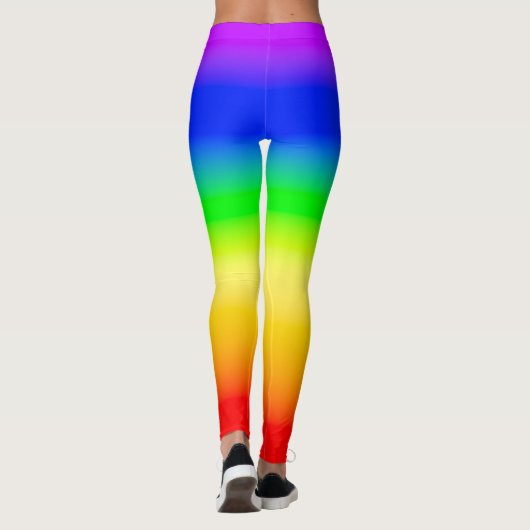 LGBT Rainbow Pride Flag Ombre gradiëntstripes Leggings (Achterkant)