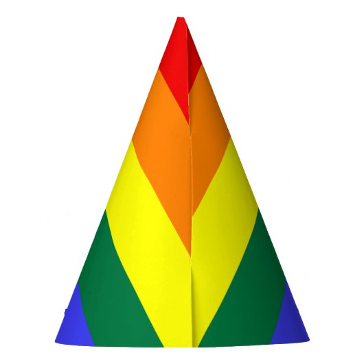 LGBT Rainbow Pride Flag & Pride Text Party Pet Feesthoedjes (Achterkant)