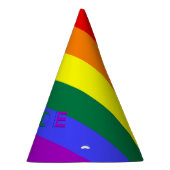 LGBT Rainbow Pride Flag & Pride Text Party Pet Feesthoedjes (Rechts)