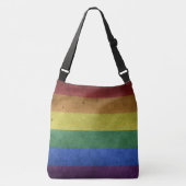 LGBT Rainbow Pride Flag Retro Style Crossbody Tas (Voorkant)