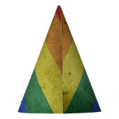 LGBT Rainbow Pride Flag Retro Style Feesthoedjes (Achterkant)