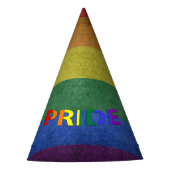 LGBT Rainbow Pride Flag Retro Style Feesthoedjes (Voorkant)