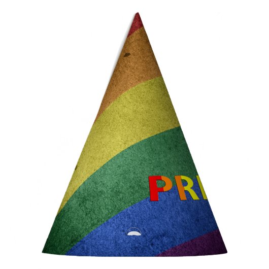 LGBT Rainbow Pride Flag Retro Style Feesthoedjes (Links)