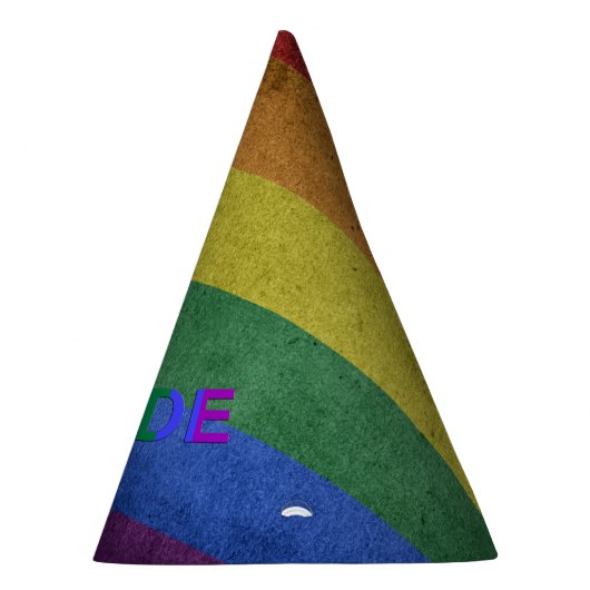 LGBT Rainbow Pride Flag Retro Style Feesthoedjes (Rechts)