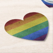 LGBT Rainbow Pride Flag Retro Style Kartonnen Onderzetters (Gekanteld)