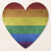 LGBT Rainbow Pride Flag Retro Style Kartonnen Onderzetters (Voorkant)