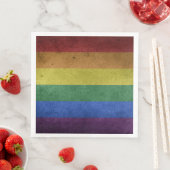 LGBT Rainbow Pride Flag Retro Style Servet (Insitu)