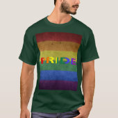 LGBT Rainbow Pride Flag Retro Style T-shirt (Voorkant)
