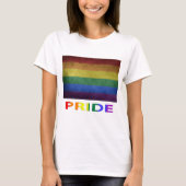 LGBT Rainbow Pride Flag Retro Style T-shirt (Voorkant)