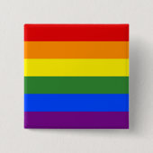 LGBT Rainbow Pride Flag Vierkante Button 5,1 Cm (Voorkant)