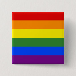 LGBT Rainbow Pride Flag Vierkante Button 5,1 Cm