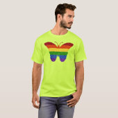 LGBT Rainbow Pride Glitter Butterfly T-shirt (Voorkant volledig)