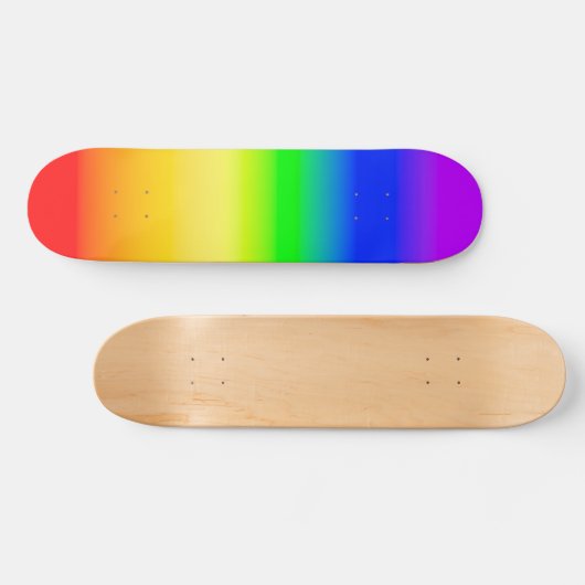 LGBT Rainbow Pride Ombre gradiëntstripes Persoonlijk Skateboard (Horizontaal)