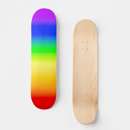LGBT Rainbow Pride Ombre gradiëntstripes Persoonlijk Skateboard (Voorkant)