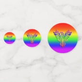 LGBT Rainbow Pride Phoenix Rising, met reliëfdruk Confetti (Achterkanten)