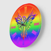 LGBT Rainbow Pride Phoenix Rising, met reliëfdruk Grote Klok (Hoek)