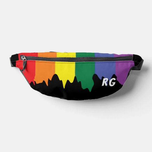 LGBT Rainbow Pride vlag met tekst Heuptasje (Liggend)