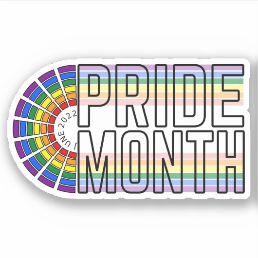 LGBT Rainbow Pride vlag Sticker (Voorkant)