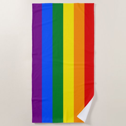 LGBT Rainbow Pride vlag Strandlaken (Voorkant)
