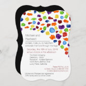 LGBT Rainbow Roos Petals Gay Wedding Invitting Kaart (Voorkant / Achterkant)