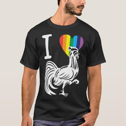 LGBT Rainbow Rooster Gay Lesbian Pride Holiday - s T-shirt (Voorkant)