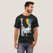 LGBT Rainbow Rooster Gay Lesbian Pride Holiday - s T-shirt (Voorkant volledig)