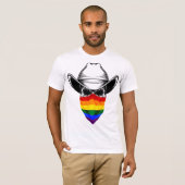 Lgbt Rainbow Skull Cowboy T-shirt (Voorkant volledig)