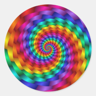 LGBT Rainbow-spiralen Ronde Sticker