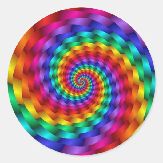 LGBT Rainbow-spiralen Ronde Sticker (Voorkant)