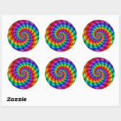 LGBT Rainbow-spiralen Ronde Sticker (Vel)