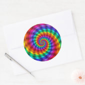LGBT Rainbow-spiralen Ronde Sticker (Envelop)