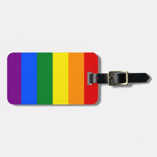 LGBT Rainbow Stripe Bagagelabel (Voorkant horizontaal)