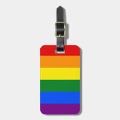 LGBT Rainbow Stripe Bagagelabel (Voorkant verticaal)