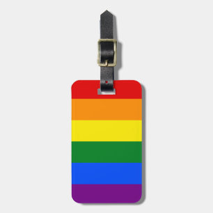 LGBT Rainbow Stripe Bagagelabel