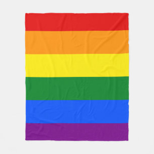 LGBT Rainbow Stripe Fleece Deken