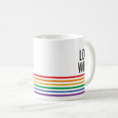 LGBT Rainbow Stripes - Aangepaste homepage Koffiemok (Voorkant rechts)