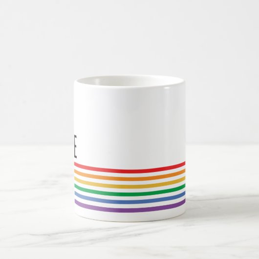 LGBT Rainbow Stripes - Aangepaste homepage Koffiemok (Center)