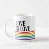 LGBT Rainbow Stripes - Aangepaste homepage Koffiemok (Links)