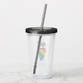 LGBT Rainbow Tongue Acryl Drinkbeker (Achterkant)