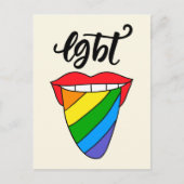 LGBT Rainbow Tongue Briefkaart (Voorkant)