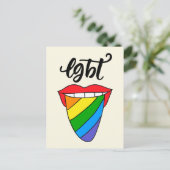 LGBT Rainbow Tongue Briefkaart (Staand voorkant)