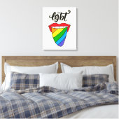 LGBT Rainbow Tongue Canvas Afdruk (Insitu (Slaapkamer))