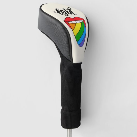 LGBT Rainbow Tongue Golfheadcover (Schuin)