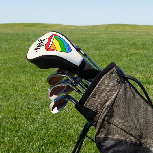 LGBT Rainbow Tongue Golfheadcover (Insitu)