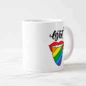 LGBT Rainbow Tongue Grote Koffiekop (Voorkant rechts)