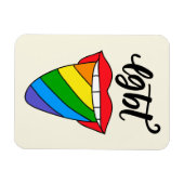 LGBT Rainbow Tongue Magneet (Horizontaal)