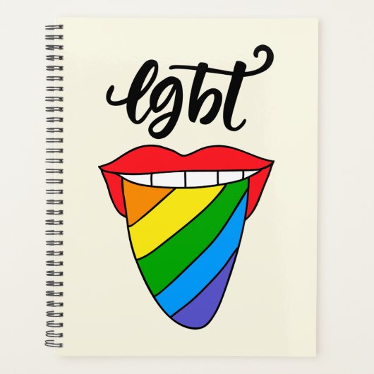 LGBT Rainbow Tongue Planner (Voorkant)