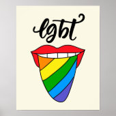 LGBT Rainbow Tongue Poster (Voorkant)